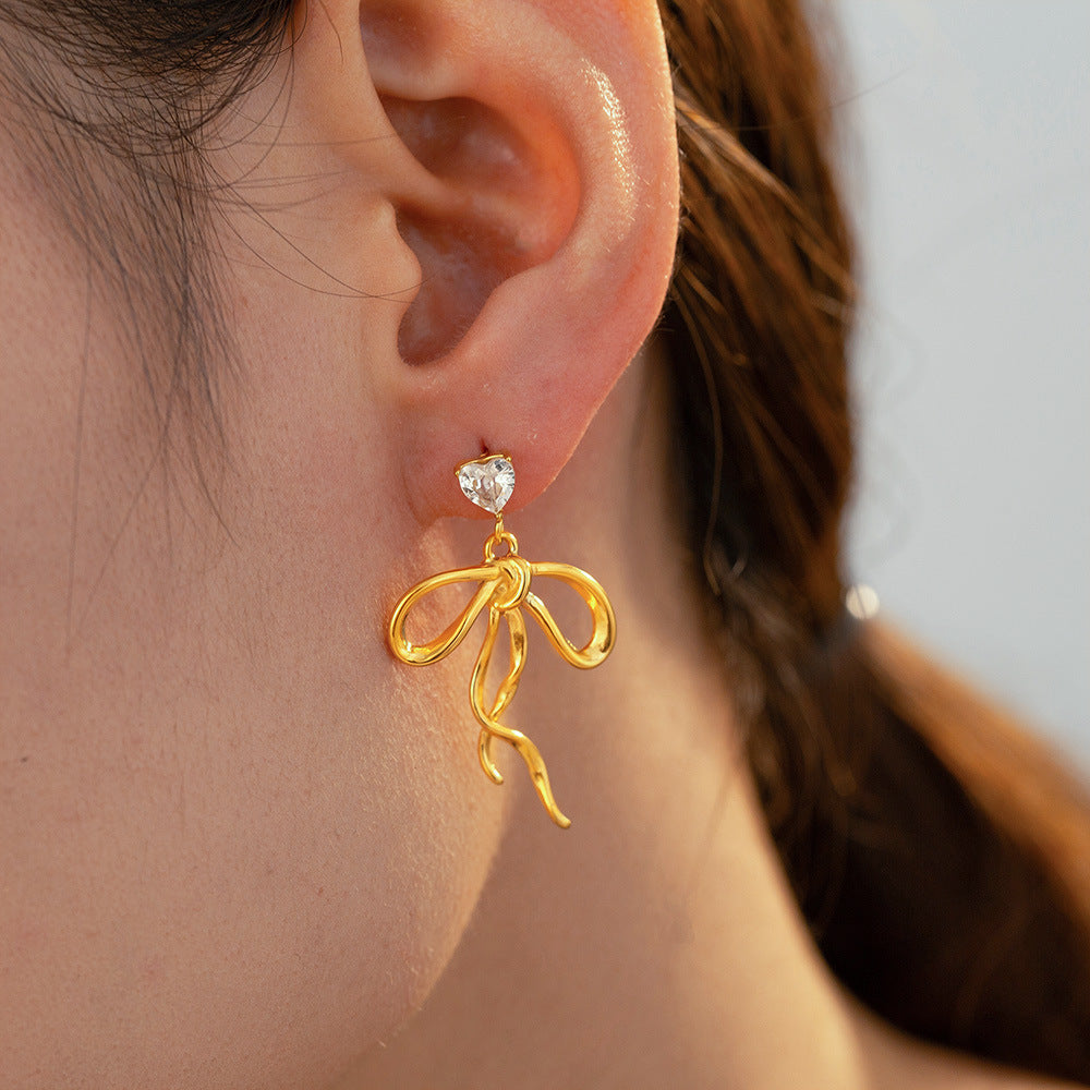 Classic Bowknot Twist Earrings