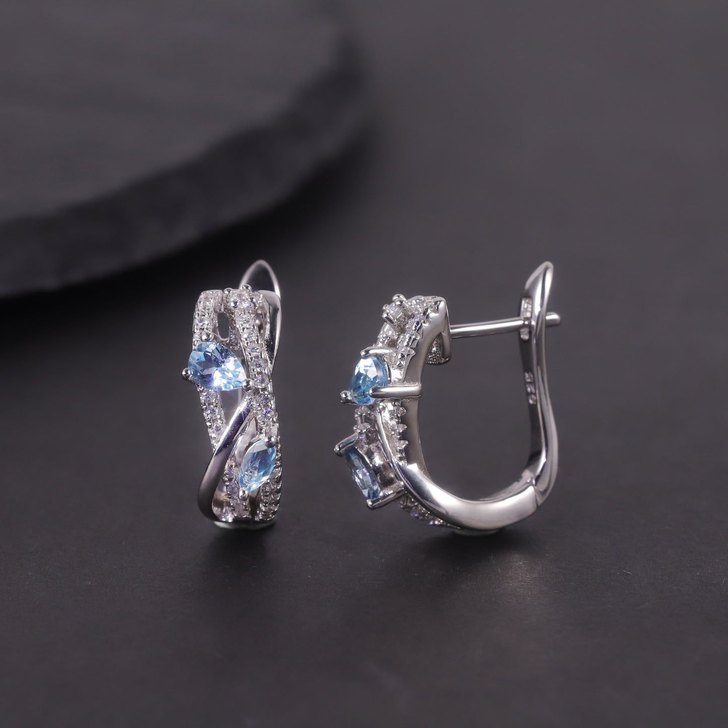 Radiant Topaz Charm Earrings