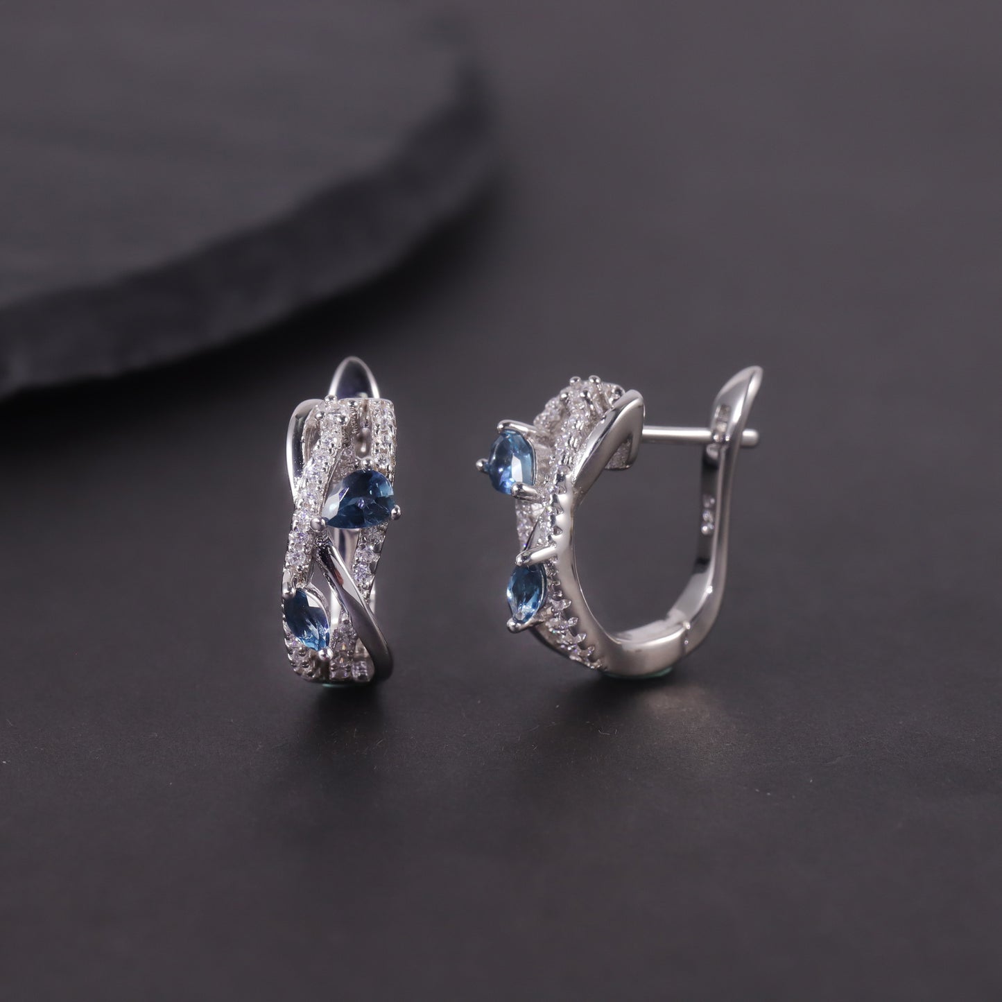 Radiant Topaz Charm Earrings