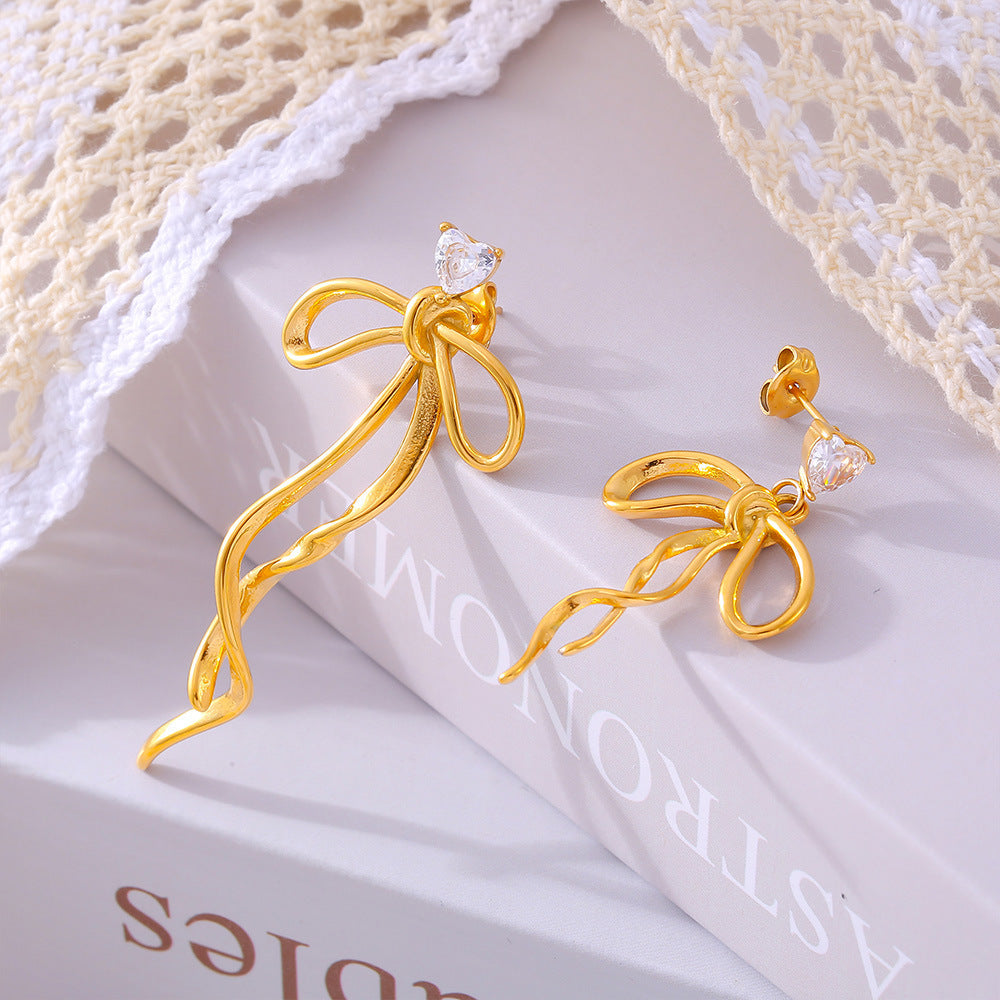 Classic Bowknot Twist Earrings